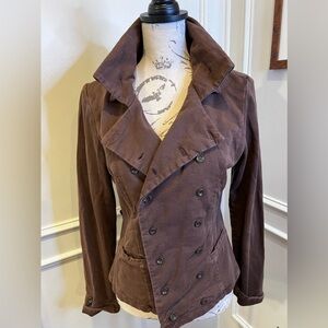 Gorgeous sweatshirt material fitted brown Jacket